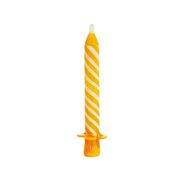 Birthday Candle One Hitter Smoking Pipe in Butter Yellow