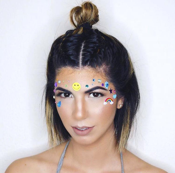 Love Face Iridescent Gem Body Jewels Wicked Hippie