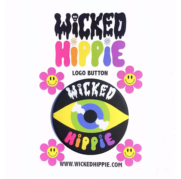 Wicked Hippie Eyeball Logo Button