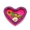 I Heart Flowers Butterflies Ashtray Glitter Resin Home Decor