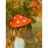 Wicked Hippie Shroomin Mushroom Hat Tangerine Orange Sun Shade Trip, orange mushroom cap, orange mushroom hat, mushroom cap in tangerine,  mushroom hat in orange, orange mushroom cosplay cap
