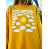Wicked Hippie Sunny Smiles Mustard Yellow Sweatshirt Unisex
