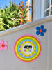 Trippy Sunshine & Rainbows Logo Sticker