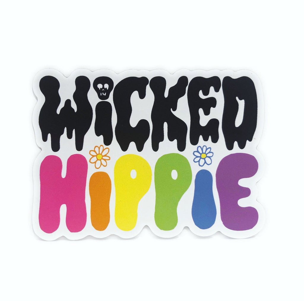 Wicked Hippie Logo Sticker Original