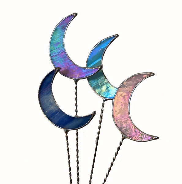 Moon Child Glass Plant Stake